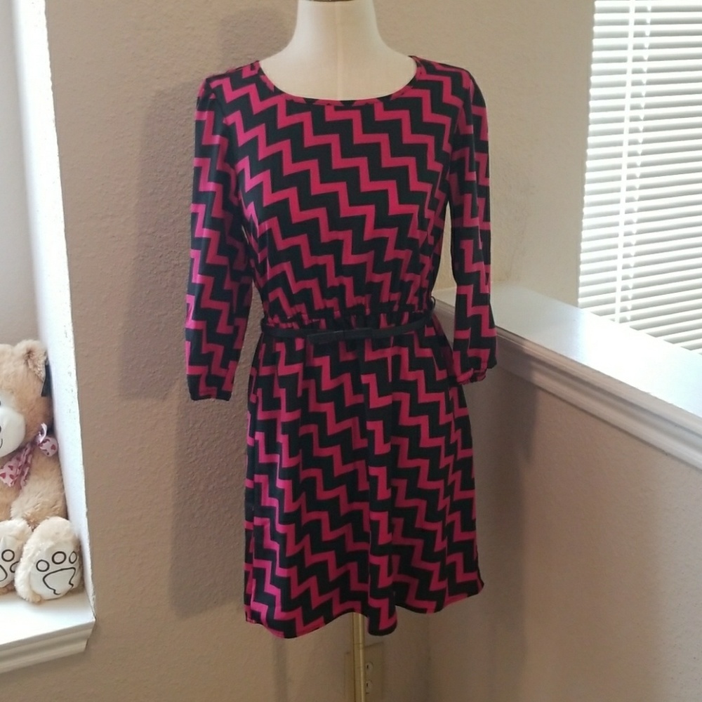 BeBop Chevron Print Dress